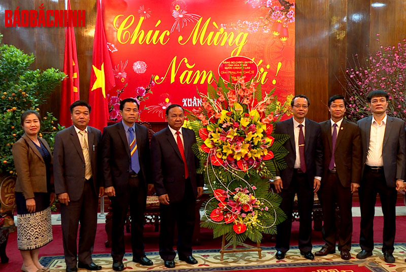 Đoàn đại biểu tỉnh Hủa Phăn thăm, chúc Tết tỉnh Bắc Ninh